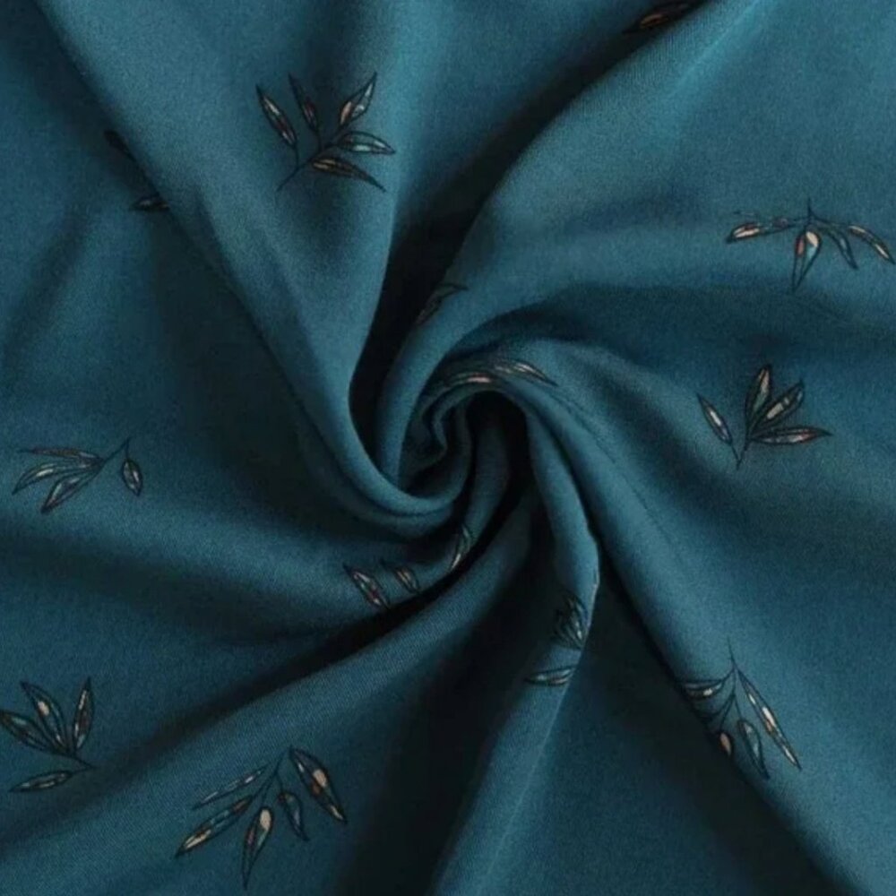 Naomi Blue Foliage Wrap Skirt - Picture 4 of 8